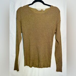 Henri Bendel Vintage Gold Long Sleeve Sweater